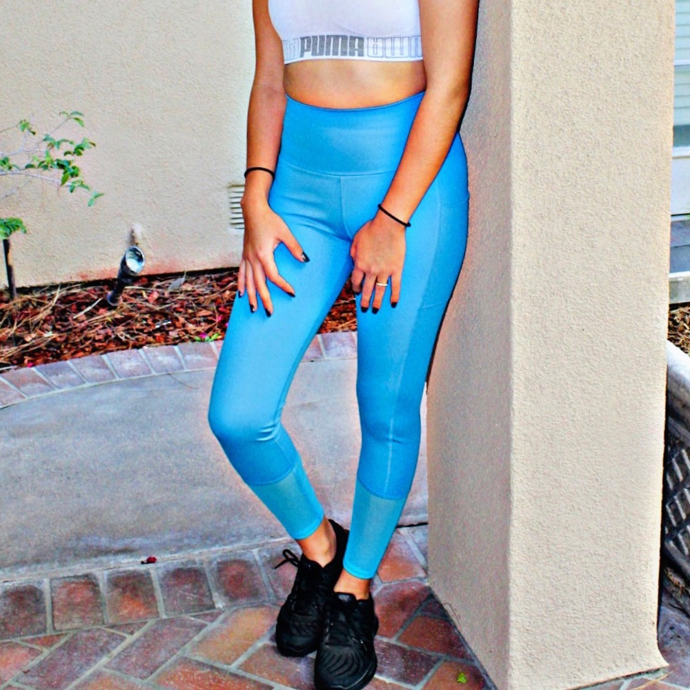High Waist Leggings w/Mesh and side pockets